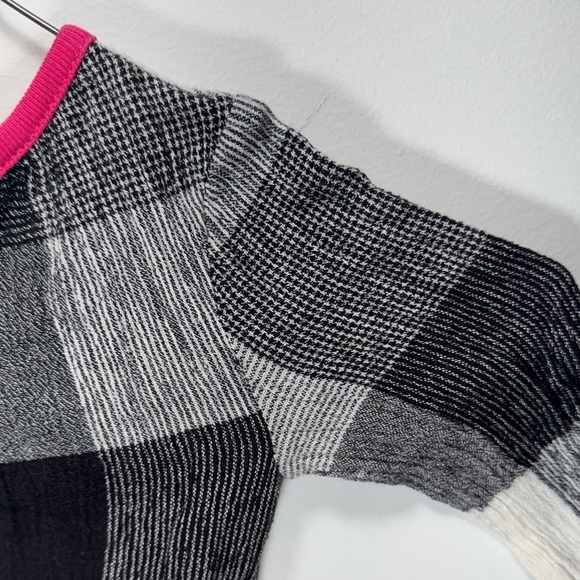 Tucker + Tate Black and White Plaid Kids Shirt with Pink Trim - Picture 12 of 12